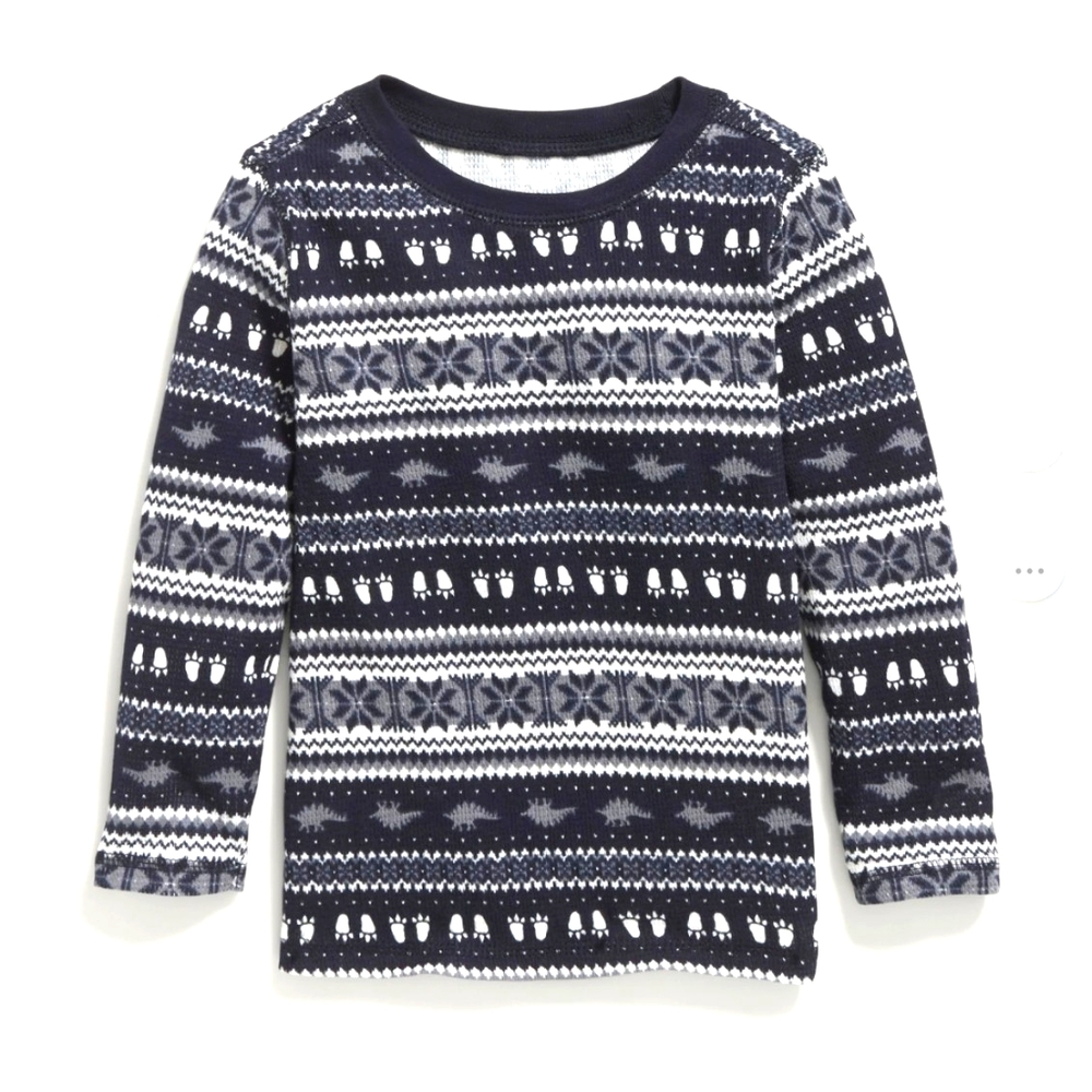 NWT/ unisex long sleeve thermal T-shirts /3T/ navy, gray and white color…